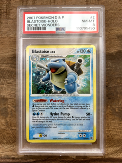 Pokemon PSA 8 NM-M Blastoise 2/132 DP Secret Wonders Holofoil Rare 2007 Holo - Image 1