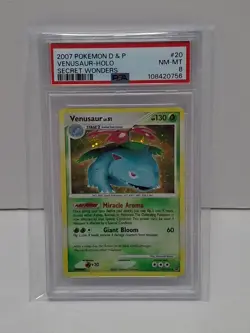 Pokemon 2007 D & P Secret Wonders Holo Venusaur 20/132 Holo Bleed And Swirl - Image 1
