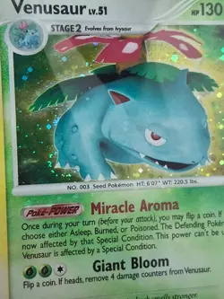 Pokemon 2007 D & P Secret Wonders Holo Venusaur 20/132 Holo Bleed And Swirl - Image 2