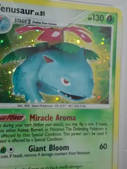 Pokemon 2007 D & P Secret Wonders Holo Venusaur 20/132 Holo Bleed And Swirl - Image 3
