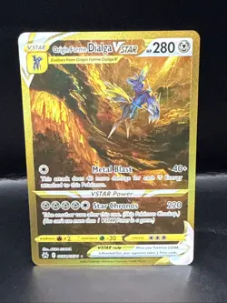 Pokemon TCG Crown Zenith Origin Form Dialga V Star gold GG68/GG70 Alt Art - Image 1