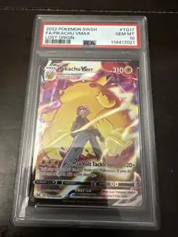 Pokemon Pikachu VMAX Lost Origin Trainer Gallery Full Art #TG17 PSA 10 Gem Mint - Image 1