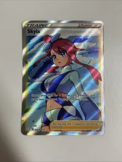 Pokemon TCG Skyla 72/72 Shining Fates Full Art Ultra Rare Trainer - Image 1