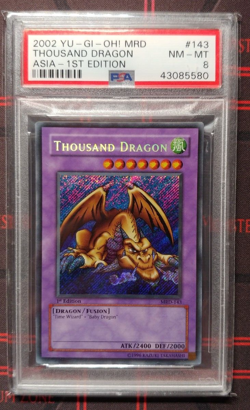Yu-Gi-Oh! PSA 8 NM-MT 2002 Thousand Dragon MRD-143 1st Edition Asian English - Image 1