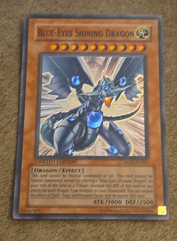 Rare Blue Eyes Shining Dragon MOV-EN001 Limited Edition YuGiOh Foil - Image 1