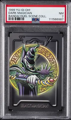 1999 YU-GI-OH! BANDAI DUEL SCENE COLL DARK MAGICIAN PSA 7 - Image 1