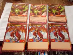 Bakugan Dragonoid Maximus Titan Dragonoid Complete Set of 6 Hex Foil Cards - Image 1