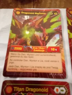 Bakugan Dragonoid Maximus Titan Dragonoid Complete Set of 6 Hex Foil Cards - Image 2