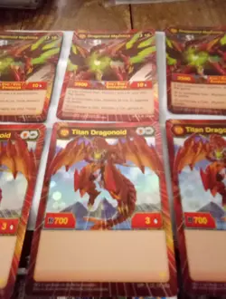 Bakugan Dragonoid Maximus Titan Dragonoid Complete Set of 6 Hex Foil Cards - Image 3