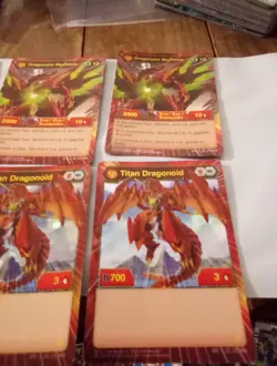 Bakugan Dragonoid Maximus Titan Dragonoid Complete Set of 6 Hex Foil Cards - Image 4