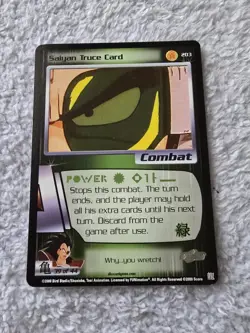 DBZ Dragon Ball Z Saiyan Truce Card 203 CCG Limited Saiyan Saga MP - Image 1