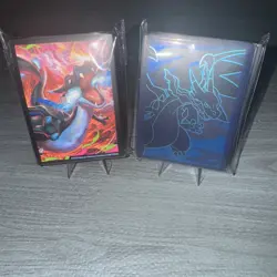 🔥Lot of (2) - Pokemon Charizard Card Sleeves: Phantasmal Flames & UPC 🔥 - Image 1
