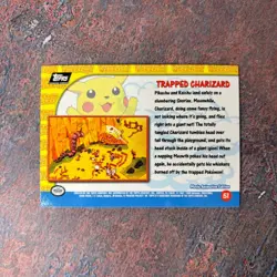 Trapped Charizard Textured Holo #51 Pikachu's Vacation Topps Pokemon Card 1999 - Image 4