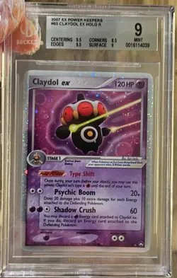 BGS 9 MINT Claydol ex 2007 EX Power Keepers 93/108 Holo Pokemon Card - Image 1