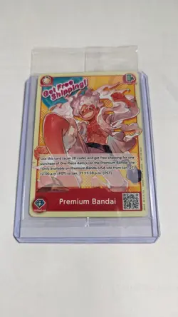 ONE PIECE CARD GAME MONKEY.D.LUFFY PREMIUM BANDAI CARD GAMES FEST 23-24 ENGLISH - Image 1