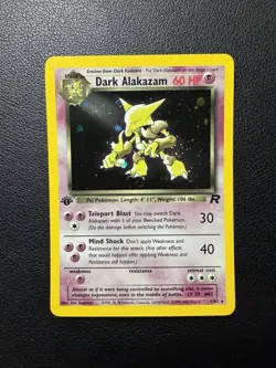 Dark Alakazam 1/82 1st Edition Holo 1999-2000 Team Rocket Pokemon Card NM - Image 1