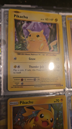 Pikachu SM227 Sm Holo Official Pokemon TCG 9 card pikachu lot - Image 2