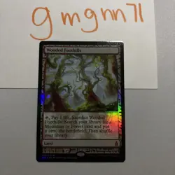 MTG Foil Wooded Foothills Zendikar Expeditions - Image 1