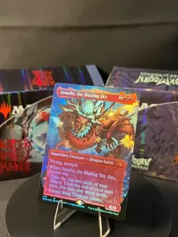 Atsushi, the Blazing Sky (Borderless) (Foil) 410 English NM Pach Fresh - Image 1