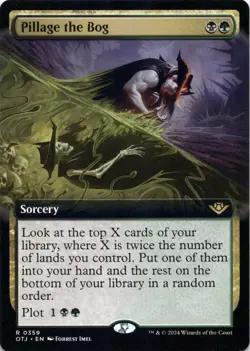 Pillage the Bog EXTENDED ART Outlaws of Thunder Junction Magic MTG NM - Image 1