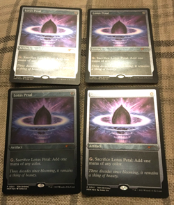 LOTUS PETAL ETCHED FOIL 4x NM PLAYSET MTG MAGIC THE GATHERING - Image 1