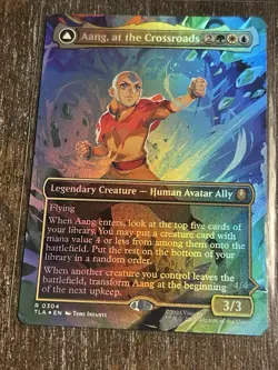 MTG: Aang, At The Crossroads Borderless Foil NM Avatar The Last Airbender - Image 1