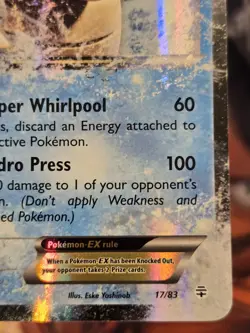 2016 Pokemon - Blastoise EX 17/83 Generations Holo - LP - Image 4