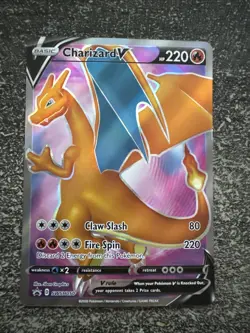 CHARIZARD V FULL ART - POKEMON SWSH050 PROMO EPEE ET BOUCLIER NEUF ENGLISH - Image 1