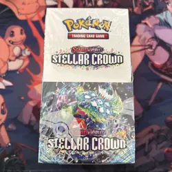 Pokemon TCG: Scarlet & Violet Stellar Crown Half Booster Box, 18 Packs - Sealed. - Image 1