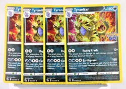 Pokemon TCG Pokemon GO Tyranitar 043/078 Holo Rare x4 Playset - Image 1
