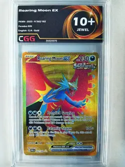 Carte pokemon ENGLISH Roaring Moon ex (PAR 262) Paradox Rift CGG 10+ 26520070 - Image 1