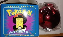 Pokemon 23k Gold Plated Card 1999 Burger King Pokeball (sealed) Jigglypuff - Image 1