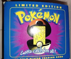 Pokemon 23k Gold Plated Card 1999 Burger King Pokeball (sealed) Jigglypuff - Image 3