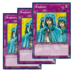 Yugioh - Waboku x 3 - 1st Edition LP - Plus Free Holographic Card - Image 1