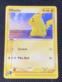 Pikachu 72/100 Common Sandstorm Non Holo Pokemon Card - Image 1