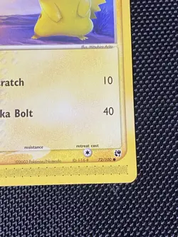 Pikachu 72/100 Common Sandstorm Non Holo Pokemon Card - Image 4