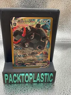 Pokemon Blastoise VMax HP330 RARE #SWSH103 Gold Foil Fan PROMO ART CARD! P2 - Image 1