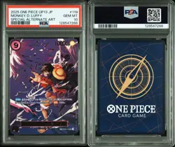 PSA 10 Monkey D. Luffy SEC SP OP09-119 2025 ONE PIECE Card Japanese - Image 3