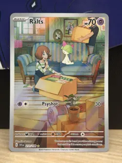 Pokemon TCG Ralts Scarlet & Violet Holo Illustration Rare Card 211/198 - Image 2
