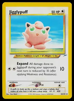 Pokemon Card - Jigglypuff Neo Destiny 44/105 Uncommon Non Holo - Image 1