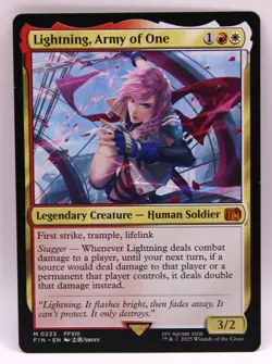 MTG Lightning, Army of One Final Fantasy Regular NM Un-played - Image 1