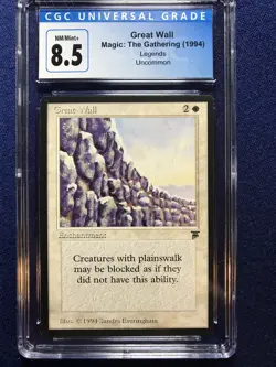 MTG Legends Great Wall CGC 8.5 NM/Mint+ 1994 release - Image 1