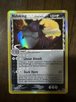 Pokemon TCG Nidoking EX Dragon Frontiers Holo Rare Card 6/101 Delta Species - Image 1
