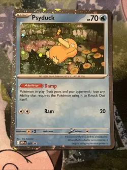 FART SWIRL!!💫 Pokemon TCG Psyduck Mega Evolutions Black Star Promo 007 NM Swirl - Image 1