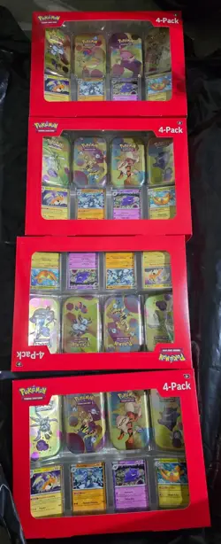 Pokemon Scarlet & Violet 4 Mini Tins 151 Sams Club Bundle 4 Packs 16 Total Tins - Image 2