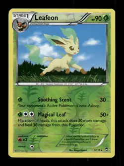 Pokemon XY - Furious Fists #7/111 Leafeon Rare Reverse Holo - Image 1