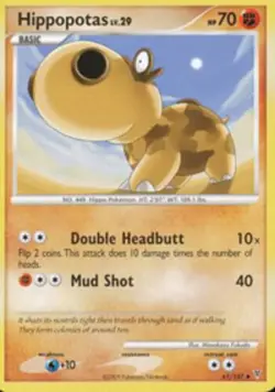 Pokemon - Hippopotas - 61/147 - Uncommon - Reverse Holo - Supreme Victors - NM - Image 1