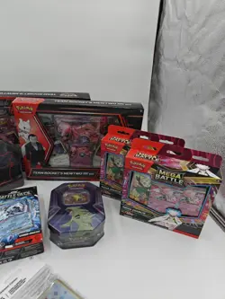 Pokemon Sealed Lot Rockets Tin Mewtwo Box Battle Deck Diancie 26 Booster Packs - Image 4