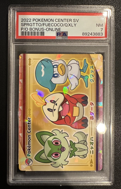 2022 Pokemon Center Sprigatito Fuecoco Quaxly Scarlet & Violet Pre Order Bonus - Image 1