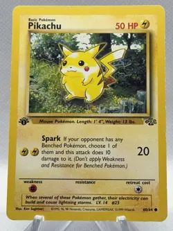 Pokemon TCG Pikachu 60/64 Jungle 1st Edition Red Cheeks 1999 Vintage Pokemon TCG - Image 1